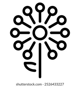 Dandelion icon for web, app, infographic, etc