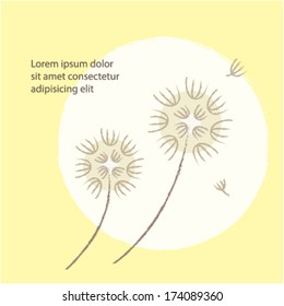 Dandelion Illustration in Doodle Style
