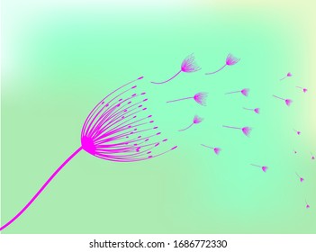 Ilustración de Dandelion. Fondo claro.La primavera florece.Patrón de las flores. Fondo de la ilustración del vector. Dandelion de estilo abstracto