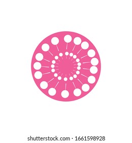 dandelion illustration logo vector design