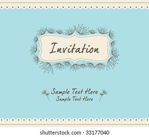 dandelion invitation template 04