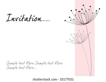 dandelion invitation template