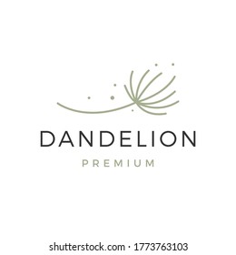 dandelion leaf logo vector icon illustration