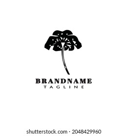 dandelion logo cartoon icon design template black modern cute vector illustration