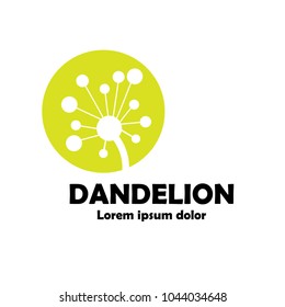 dandelion logo concept. vector illustration