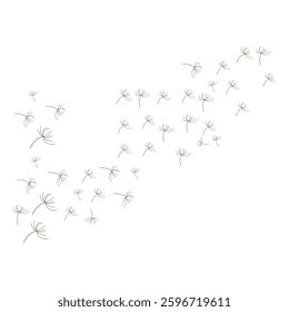 dandelion logo concept wallpaper background design illustration dandelion plant template flying
