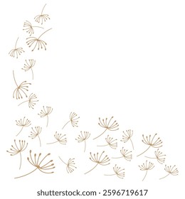 dandelion logo concept wallpaper background design illustration dandelion plant template flying