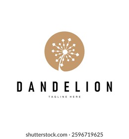 dandelion logo concept wallpaper background design illustration dandelion plant template flying
