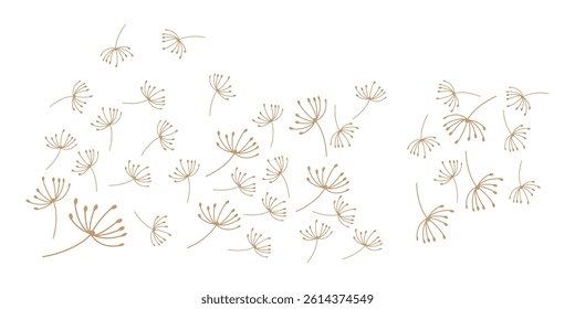dandelion logo concept wallpaper background design illustration dandelion plant template flying