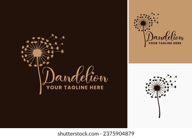 The "dandelion logo design with dandelion flower and text" is a versatile asset suitable for businesses looking for a nature-inspired logo featuring a dandelion flower and custom text.