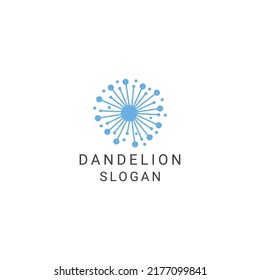 Dandelion Logo Design Icon Vector