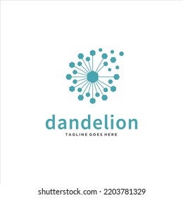 Dandelion Logo Design Vector Image