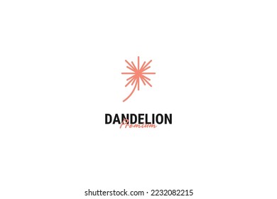 Dandelion logo design vector template illustration