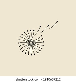 diseño del logotipo de dandelion eps 10