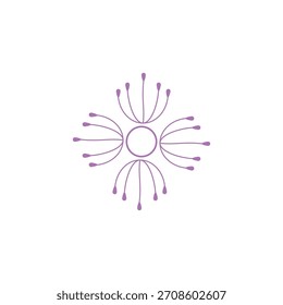 Dandelion logo simple vector and symbol