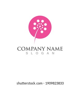 Dandelion logo and symbol flower