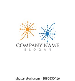 dandelion logo and symbol vector
