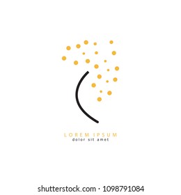 dandelion logo template vector