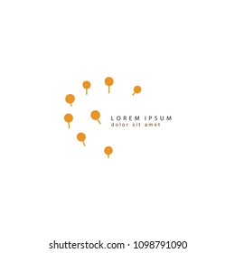 dandelion logo template vector