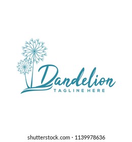 dandelion logo template vector