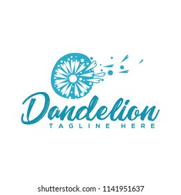 dandelion logo template vector