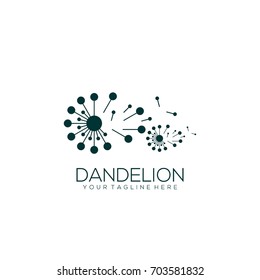 dandelion logo template vector
