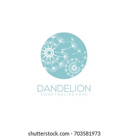 dandelion logo template vector