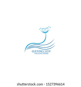 Dandelion logo template vector illustration
