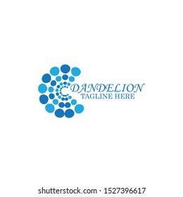 Dandelion logo template vector illustration
