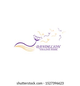 Dandelion logo template vector illustration
