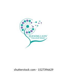 Dandelion logo template vector illustration

