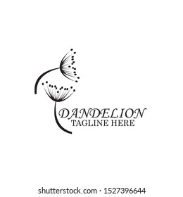 Dandelion logo template vector illustration

