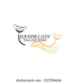 Dandelion logo template vector illustration
