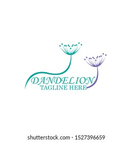 Dandelion logo template vector illustration
