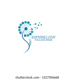 Dandelion logo template vector illustration
