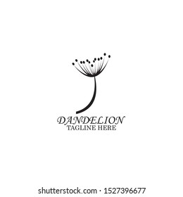 Dandelion logo template vector illustration
