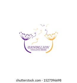 Dandelion logo template vector illustration
