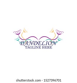 Dandelion logo template vector illustration
