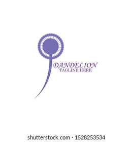 Dandelion logo template vector illustration
