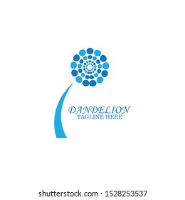Dandelion logo template vector illustration
