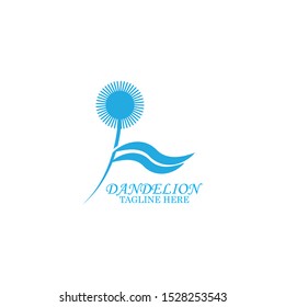 Dandelion logo template vector illustration
