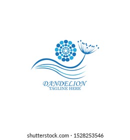 Dandelion logo template vector illustration
