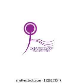 Dandelion logo template vector illustration
