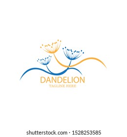 Dandelion logo template vector illustration
