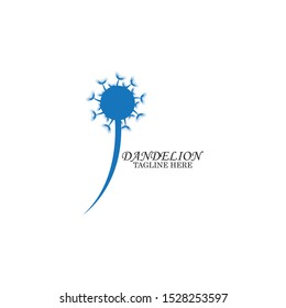 Dandelion logo template vector illustration
