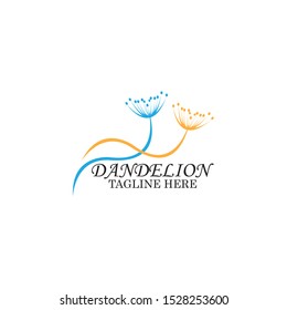 Dandelion logo template vector illustration
