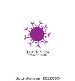 Dandelion logo template vector illustration
