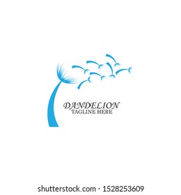 Dandelion logo template vector illustration

