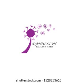 Dandelion logo template vector illustration
