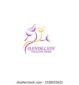 Dandelion logo template vector illustration

